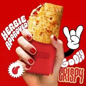 Hot Pockets The Hot Pocket Holder Red Silicone Rubber Reusable Limited Edition